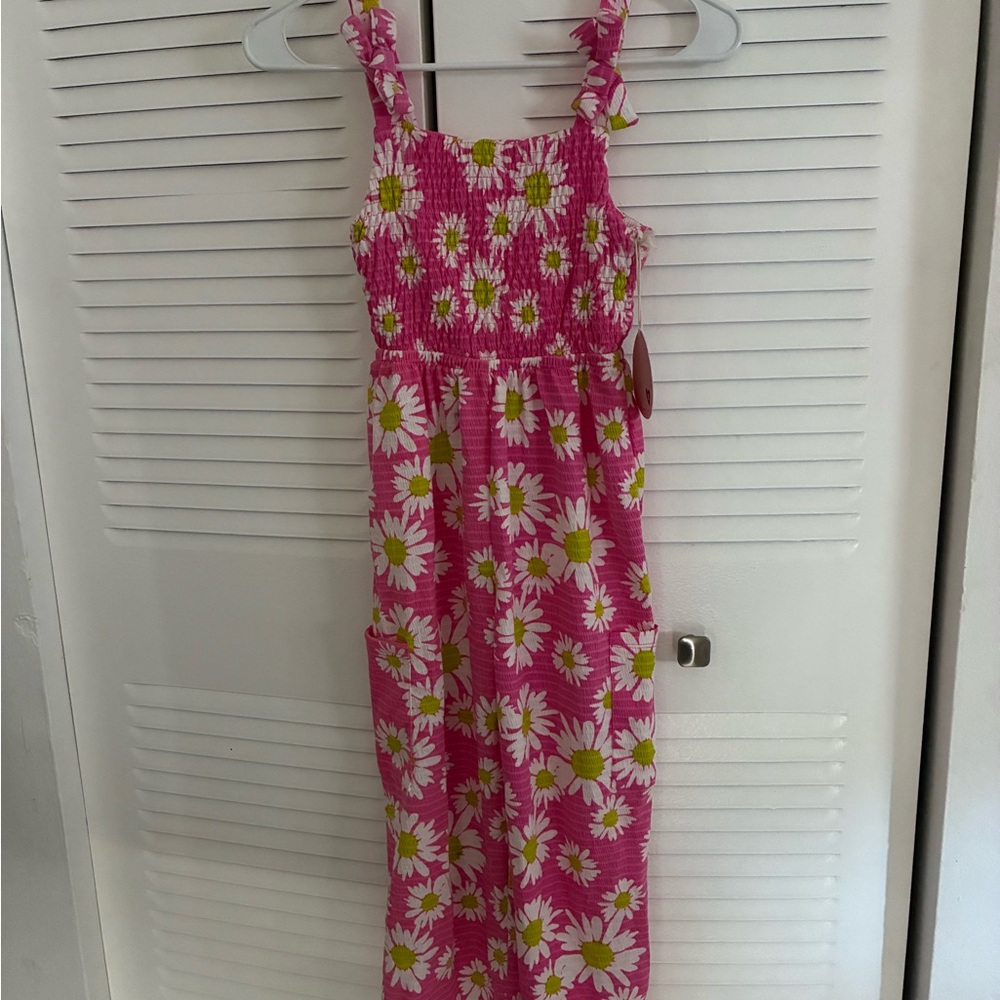 Pink  Smocked Sundress / Jumpsuit
